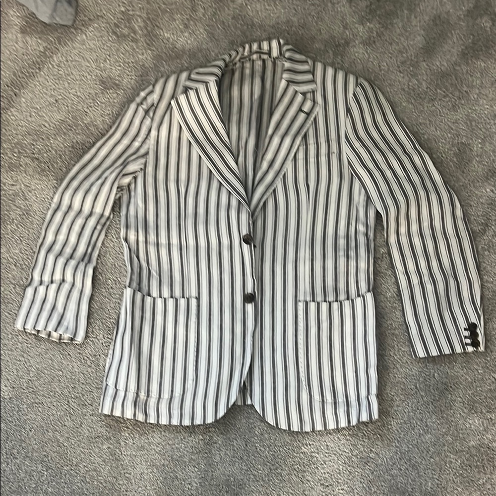 Gutteridge (Italian designer brand) Striped cotton and linen blazer